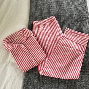 Lake Pajamas Poplin Pants Set in Picnic - M